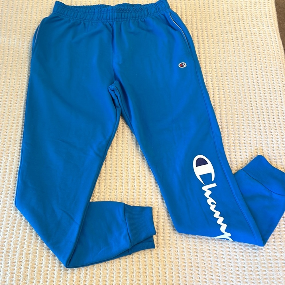 Mens Champion Blue Sweats